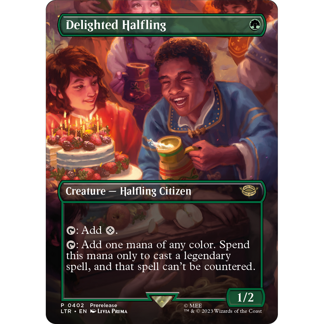 Delighted Halfling (LTR-402) - The Lord of the Rings: Tales of Middle-earth (Borderless) Foil