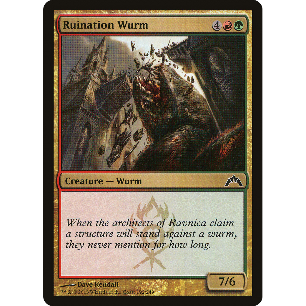 Ruination Wurm (GTC-192) - Gatecrash Foil