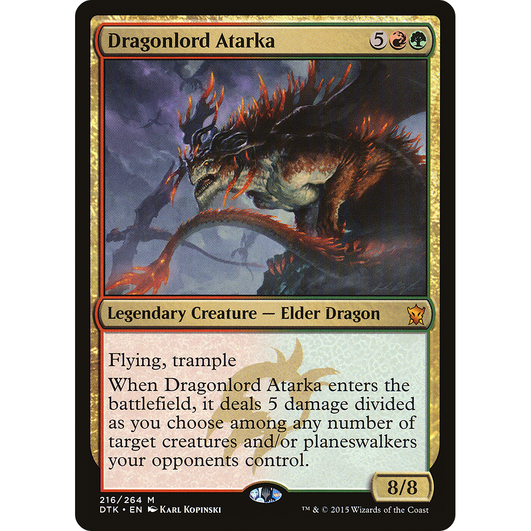 Dragonlord Atarka (DTK-216) - Dragons of Tarkir Foil