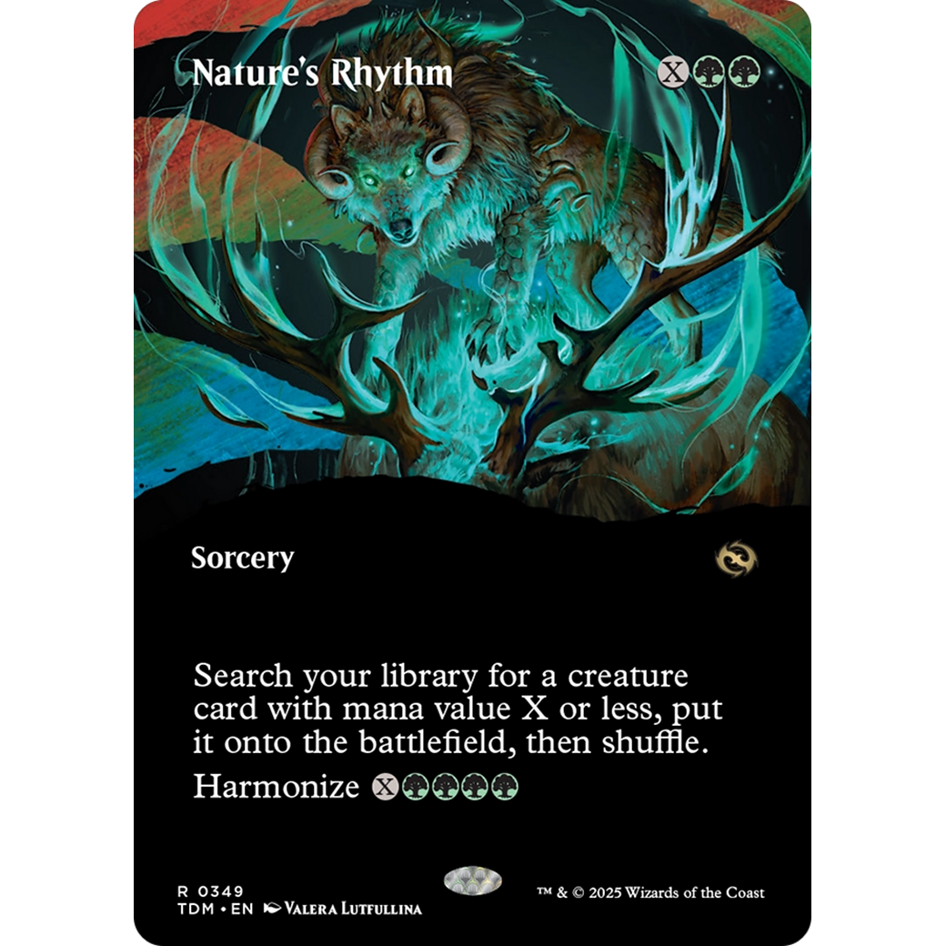 Nature's Rhythm (TDM-349) - Tarkir: Dragonstorm: (Showcase) (Borderless)