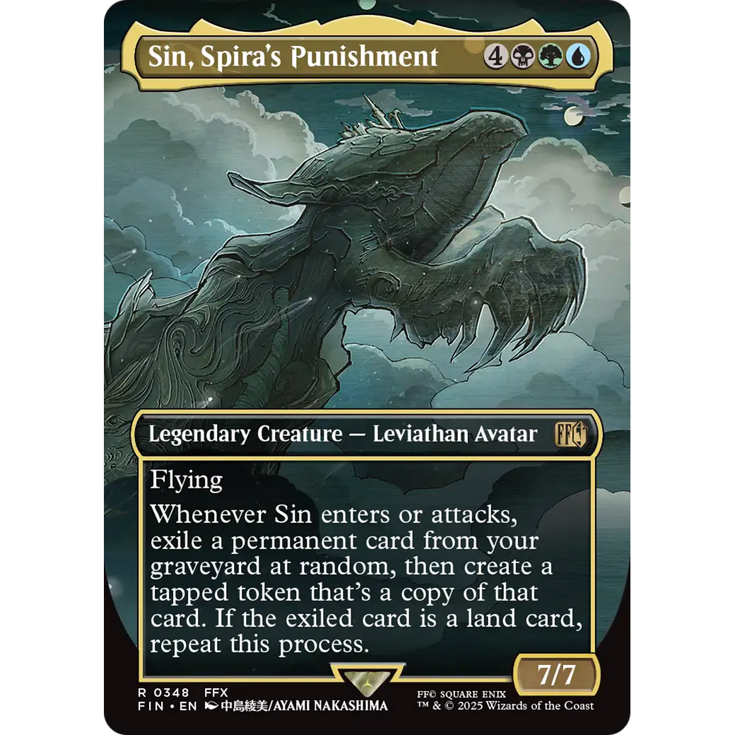 Sin, Spira's Punishment (Borderless) (FIN-348) - FINAL FANTASY (Borderless) Foil