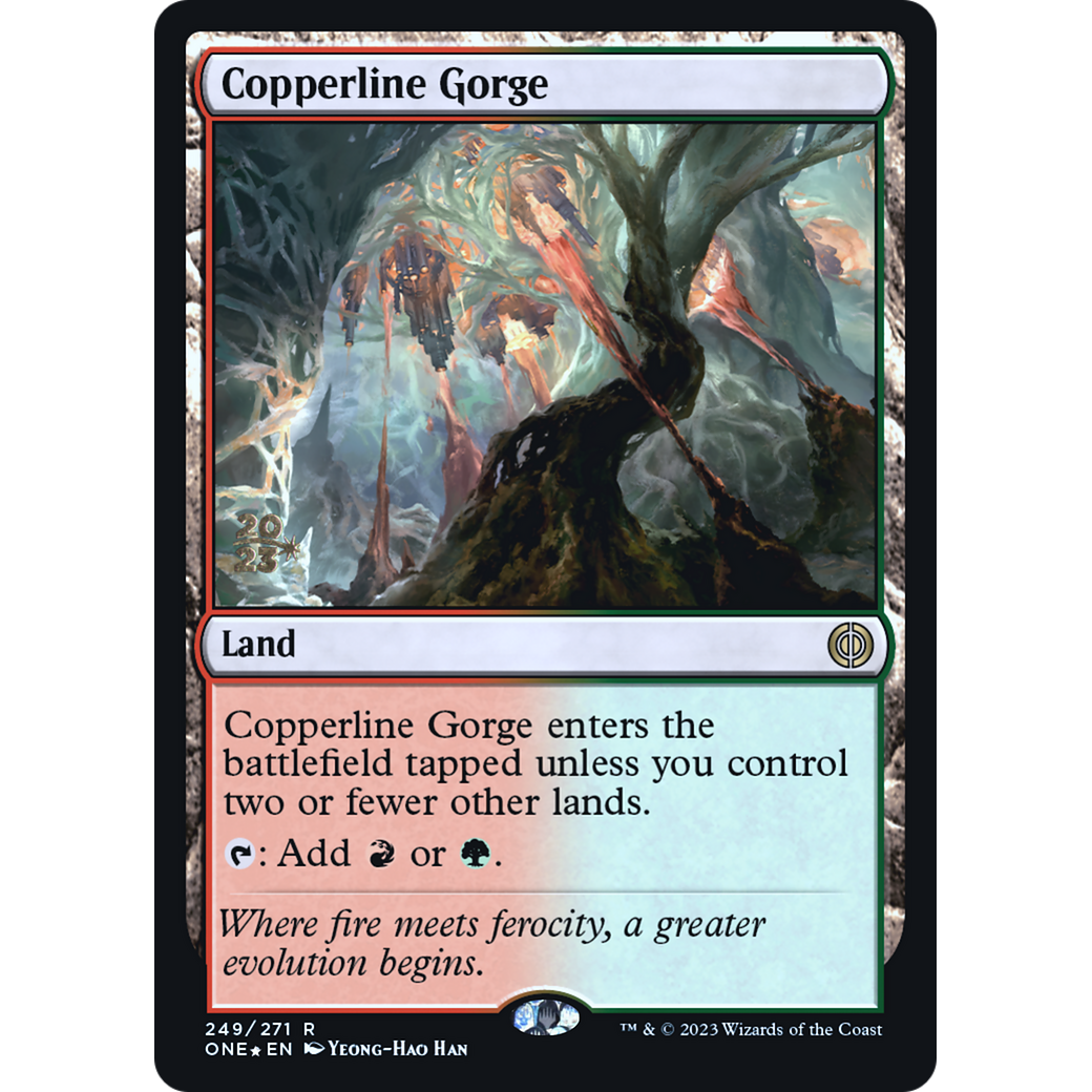 Copperline Gorge (PRE-249S) - Phyrexia: All Will Be One Promos Foil