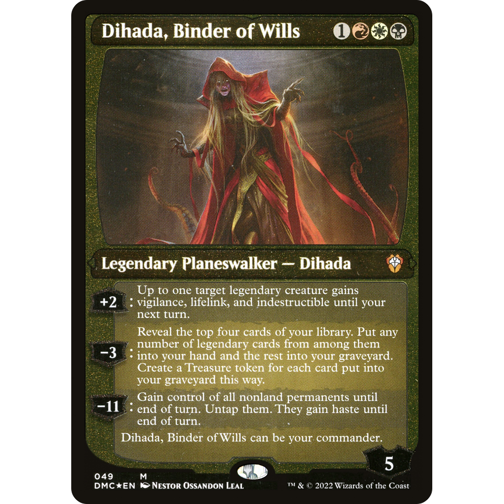 Dihada, Binder of Wills (DMC-049) - Dominaria United Commander Etched Foil