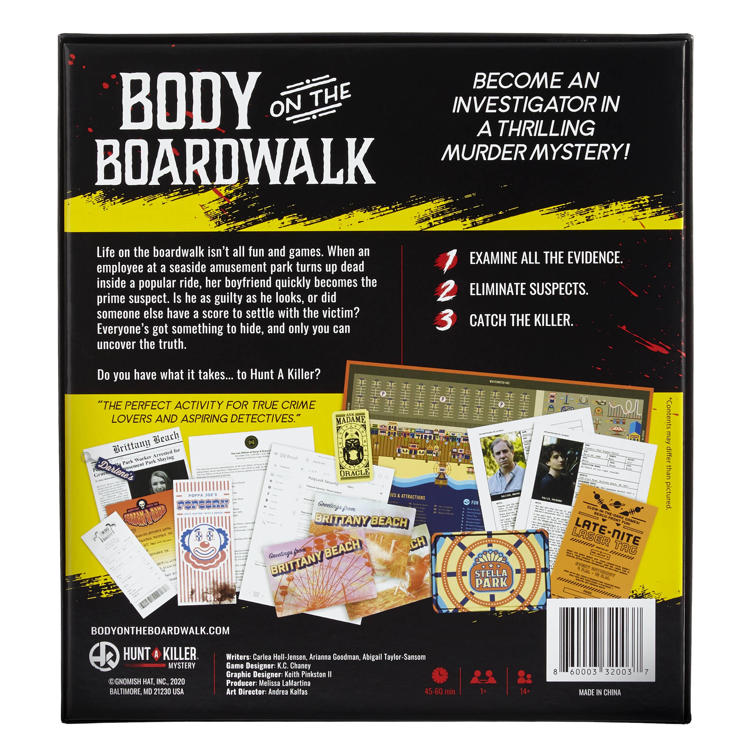 Hunt A Killer: Body on the Boardwalk, Mystery Game Kit