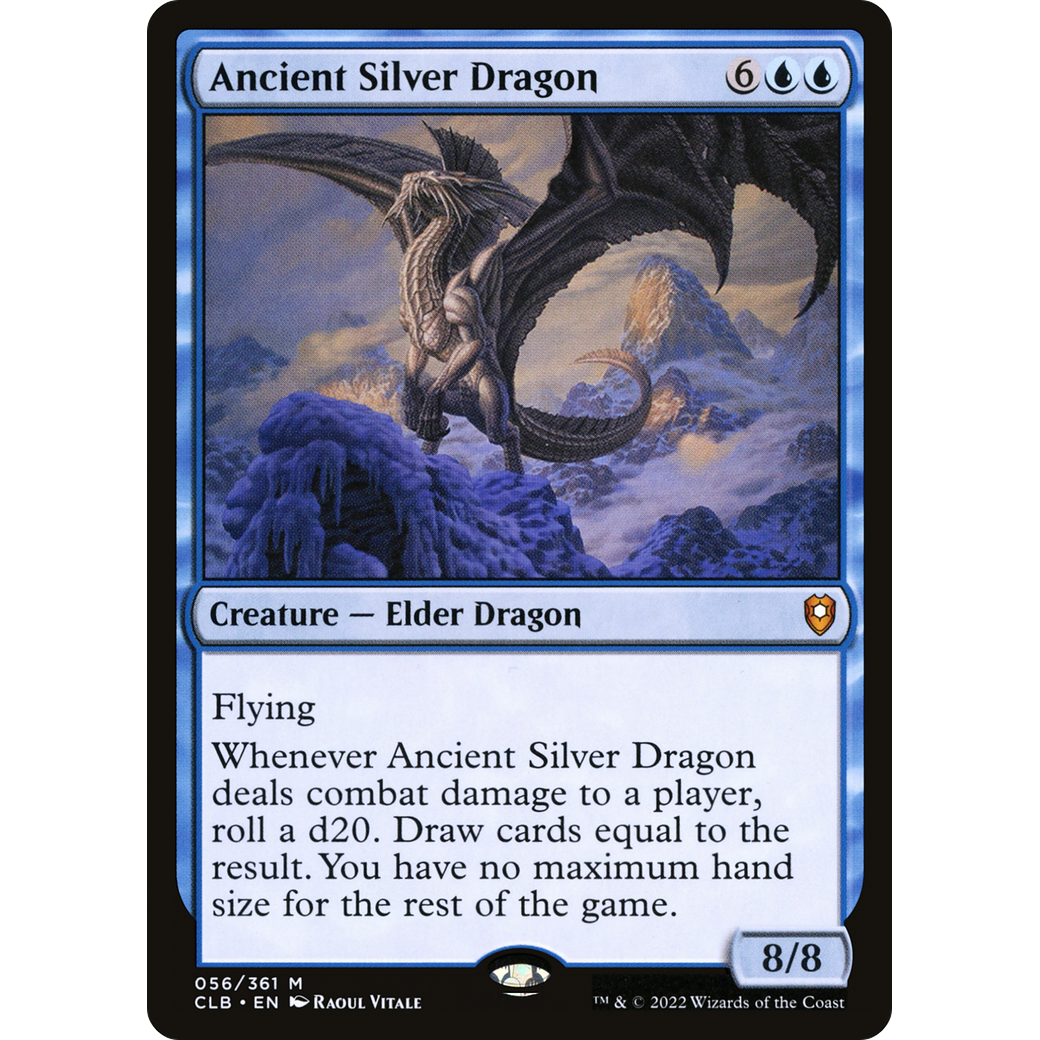 Ancient Silver Dragon (CLB-056) - Commander Legends: Battle for Baldur's Gate