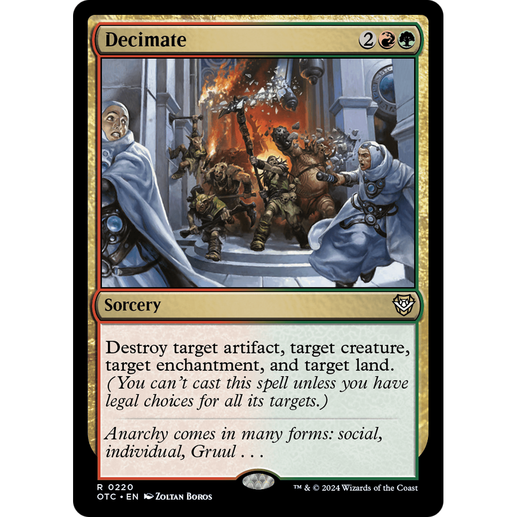 Decimate (OTC-220) - Outlaws of Thunder Junction Commander