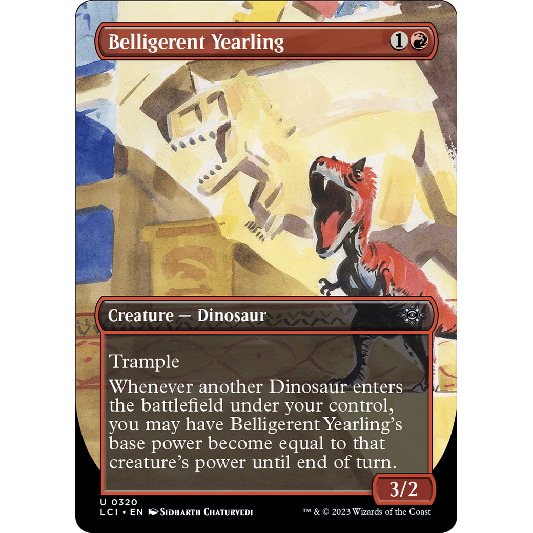 Belligerent Yearling (LCI-320) - The Lost Caverns of Ixalan (Borderless) Foil