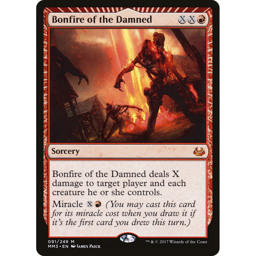 Bonfire of the Damned (MM3-091) - Modern Masters 2017: (miracle)