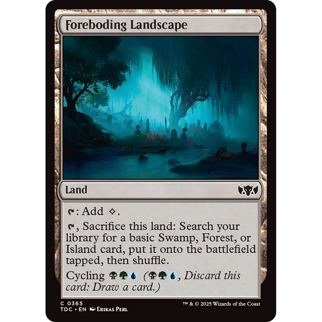 Foreboding Landscape (TDC-365) - Commander: Tarkir: Dragonstorm