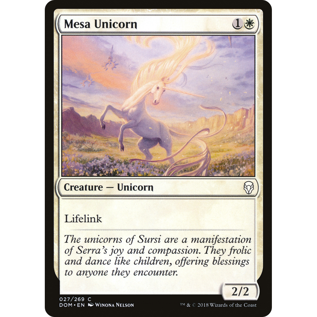 Mesa Unicorn (DOM-027) - Dominaria Foil