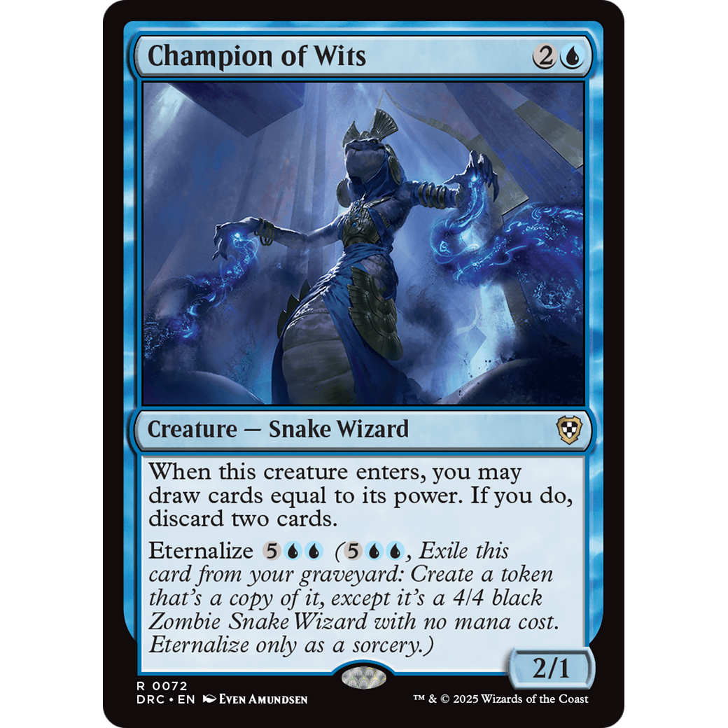 Champion of Wits (DRC-072) - Commander: Aetherdrift Foil