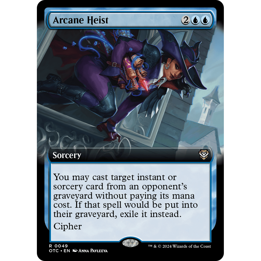 Arcane Heist (OTC-049) - Outlaws of Thunder Junction Commander: (Extended Art)