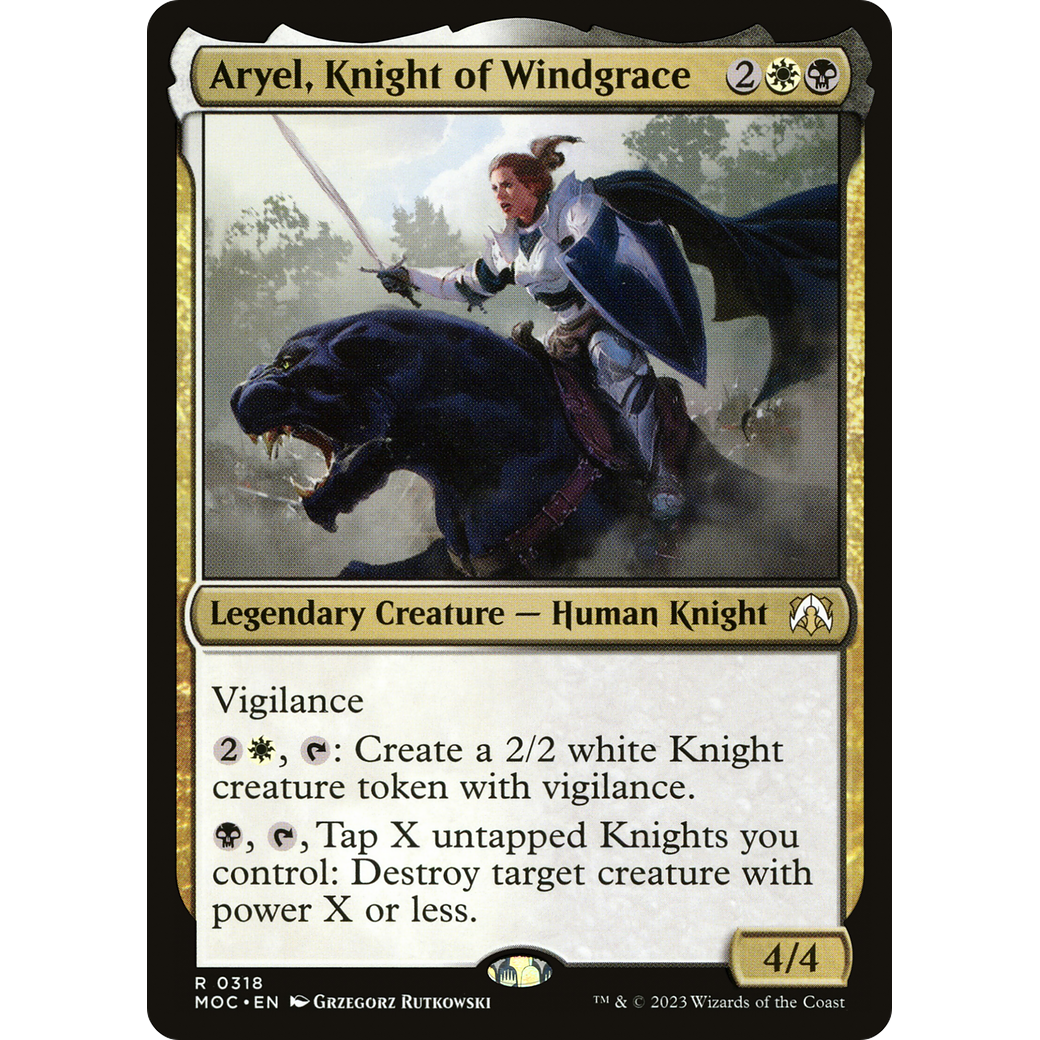 Aryel, Knight of Windgrace (MOC-318) - March of the Machine Commander