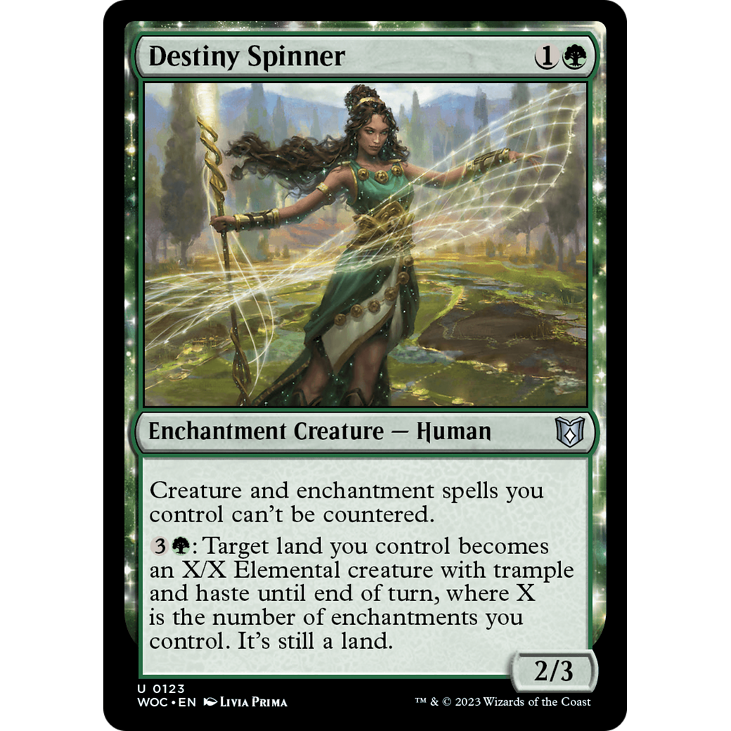 Destiny Spinner (WOC-123) - Wilds of Eldraine Commander: (enchantment)