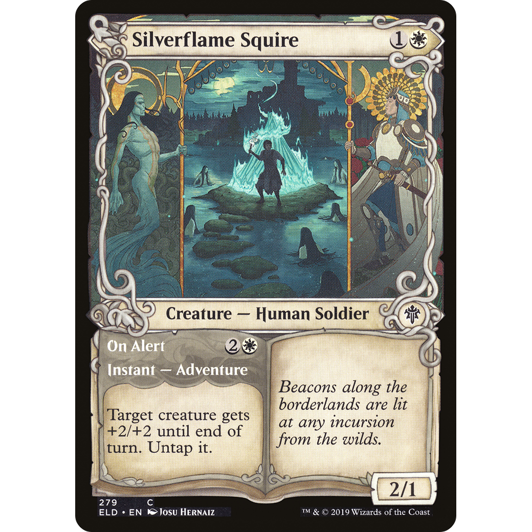 Silverflame Squire (Showcase) (ELD-279) - Throne of Eldraine: (Showcase)