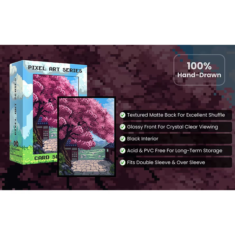 Realm Guard: Pixel Art Sleeves - Cherry Blossom