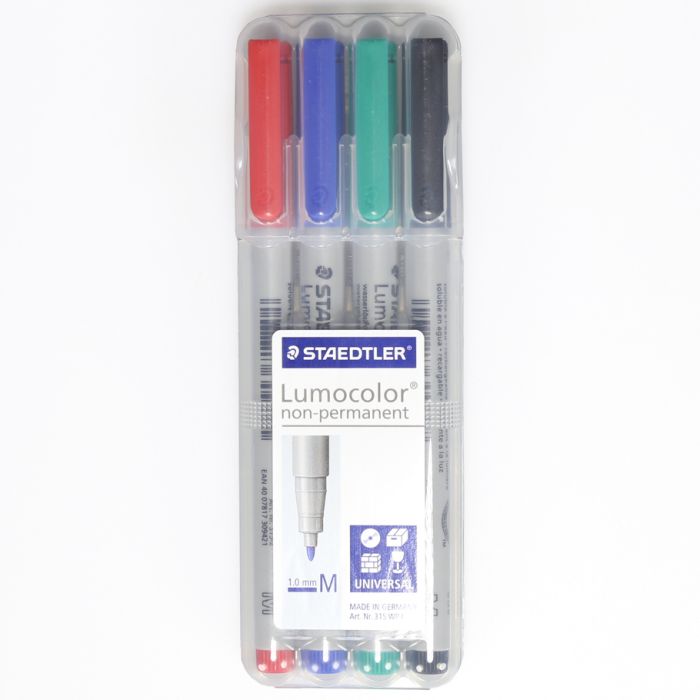 Medium Tip Multi-Color Water Soluble Markers - 4 Pack