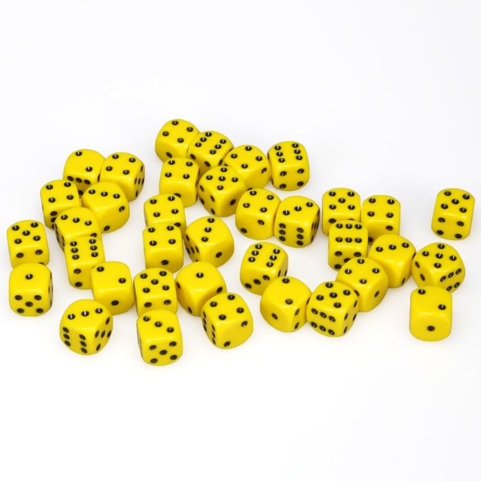 Chessex Opaque Yellow/Black Six-Sided 12mm Dice