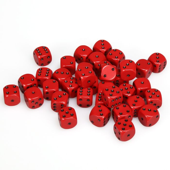 Chessex Opaque Red/Black Six-Sided 12mm Dice