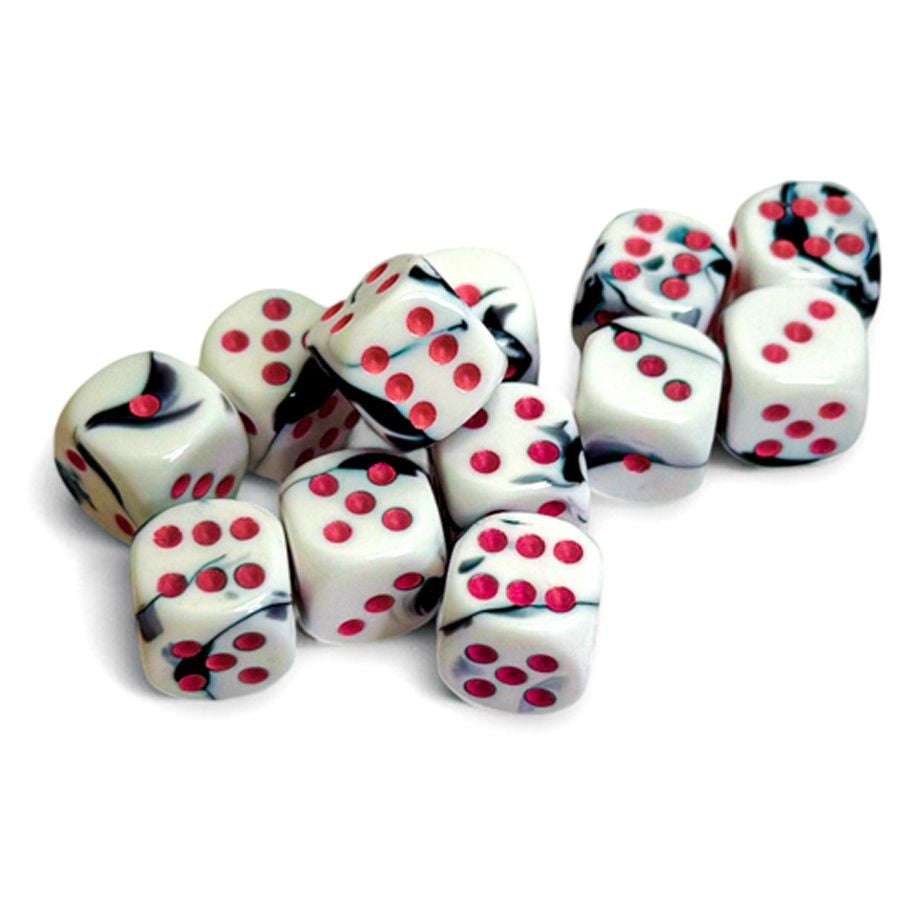 Chessex Gemini Black-White/Pink Six-Sided 16mm Dice