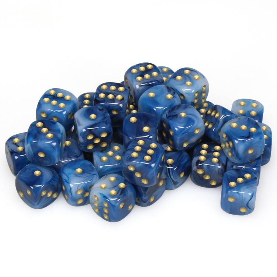 Chessex Phantom Teal/Gold Six-Sided 12mm Dice