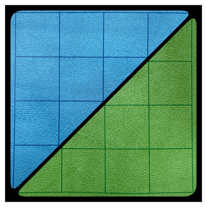 Battlemat: 1" Reversible Blue/Green Squares