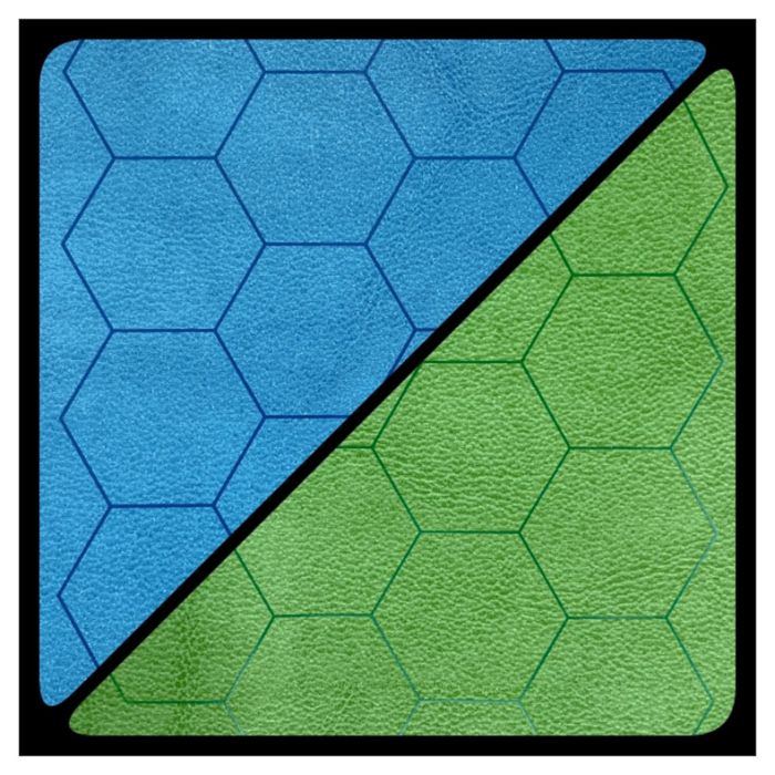 Battlemat: 1" Reversible Blue/Green Hexes