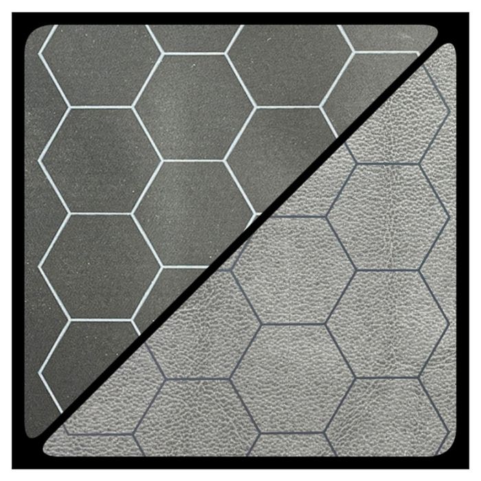 Battlemat: 1" Reversible Black/Grey Hexes