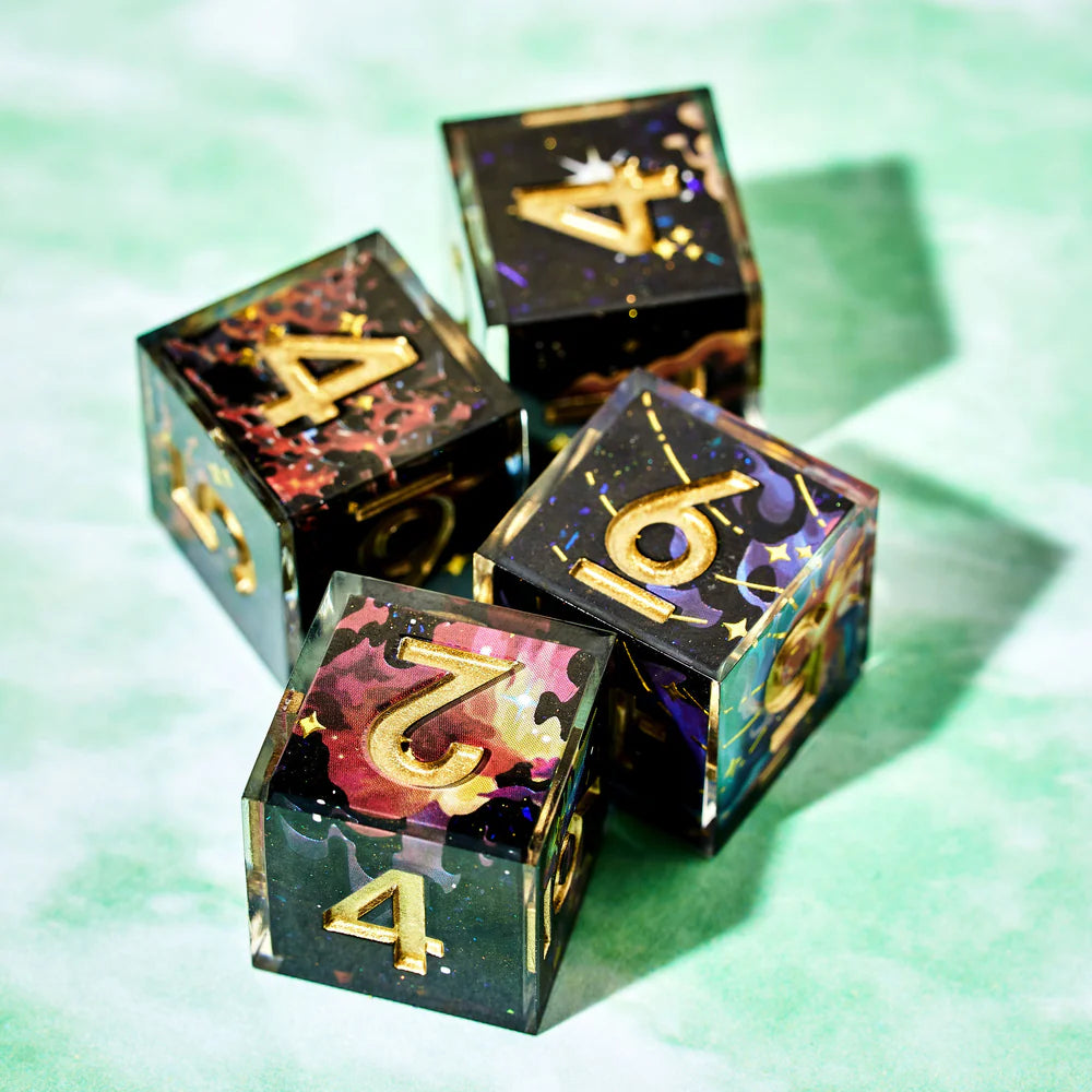 Cosmic Storm 4-Piece D6 Iconic Dice Set
