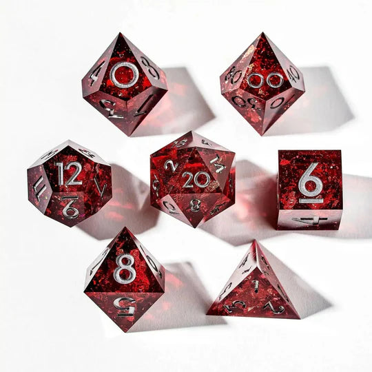 Crimson Nebula 7-Piece Polyhedral Dice Set (Pre-Order)