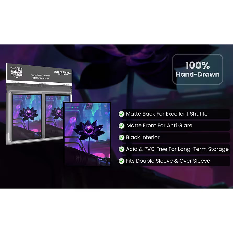 Realm Guard: Art Sleeves - Cyberpunk Black Lotus