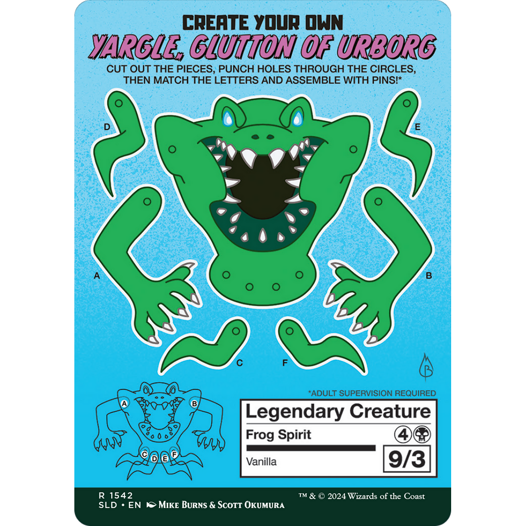 Yargle, Glutton of Urborg (SLD-1542) - Secret Lair Drop (Borderless)