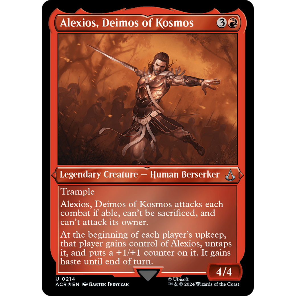 Alexios, Deimos of Kosmos (ACR-214) - Assassin's Creed Etched Foil