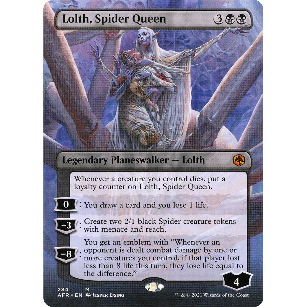 Lolth, Spider Queen (Borderless) (AFR-284) - Adventures in the Forgotten Realms (Borderless) Foil
