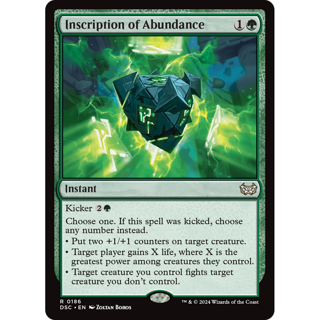 Inscription of Abundance (DSC-186) - Duskmourn: House of Horror Commander