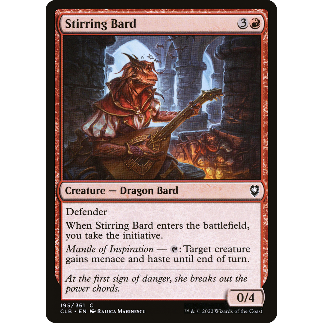 Stirring Bard (CLB-195) - Commander Legends: Battle for Baldur's Gate