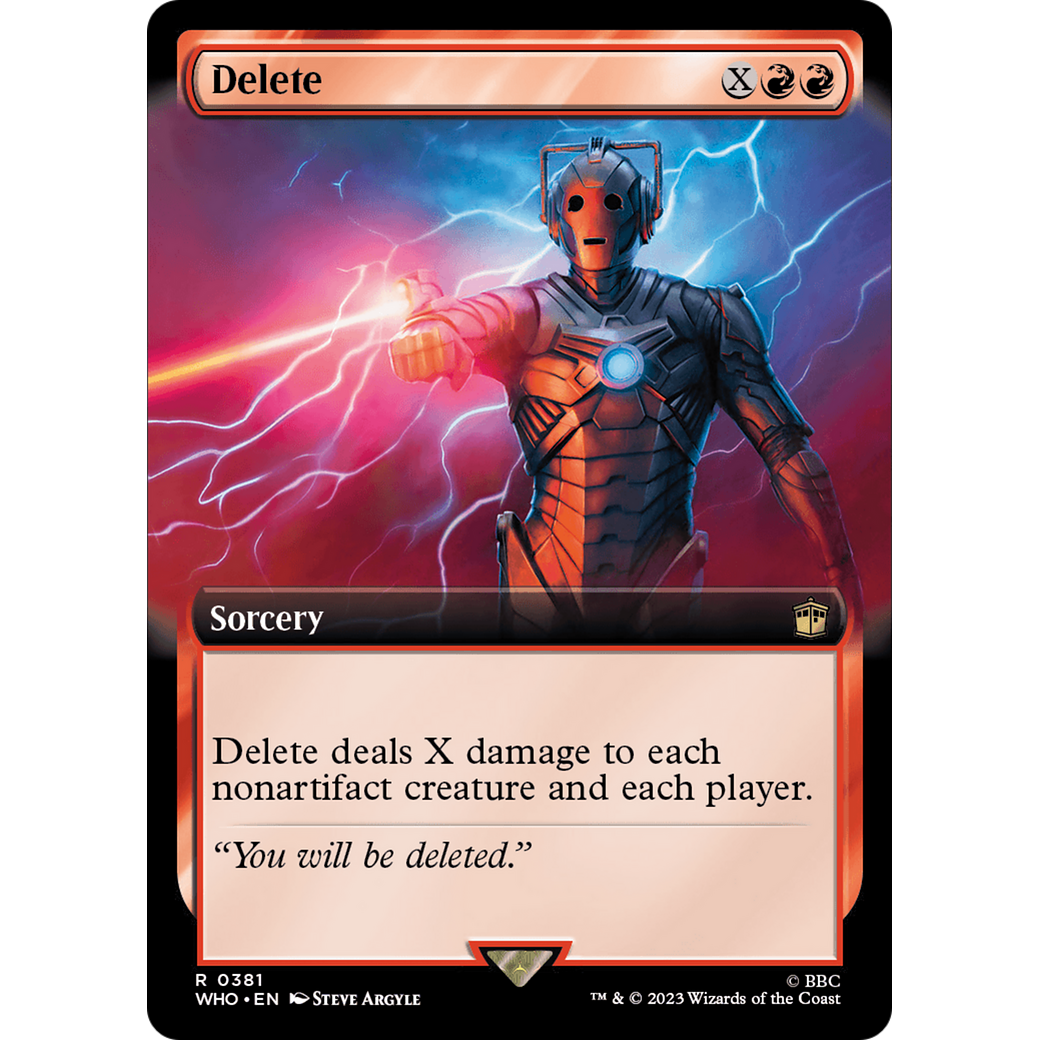 Delete (Extended Art) (WHO-381) - Doctor Who: (Extended Art) Foil