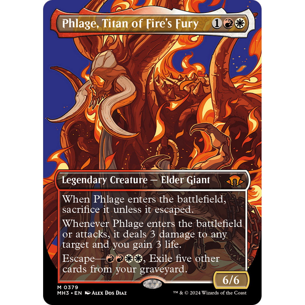 Phlage, Titan of Fire's Fury (MH3-379) - Modern Horizons 3 (Borderless) Foil