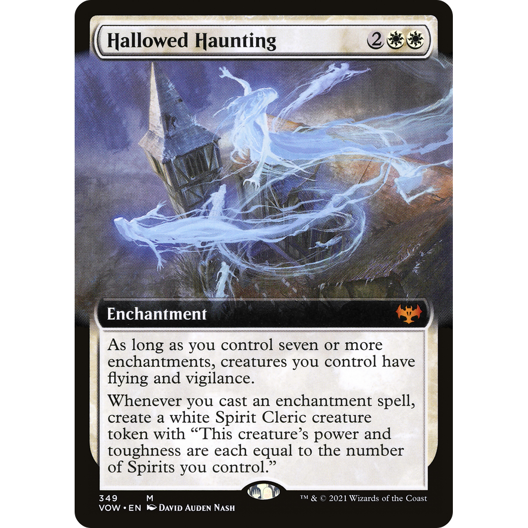 Hallowed Haunting (Extended Art) (VOW-349) - Innistrad: Crimson Vow: (Extended Art) Foil