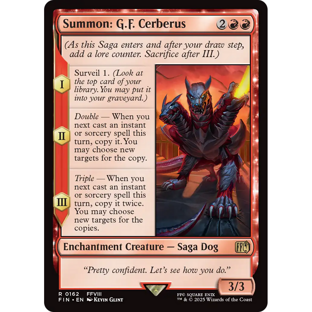 Summon: G.F. Cerberus (FIN-162) - FINAL FANTASY: (enchantment)