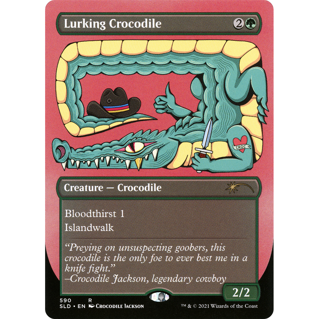 Lurking Crocodile (SLD-590) - Secret Lair Drop (Borderless)
