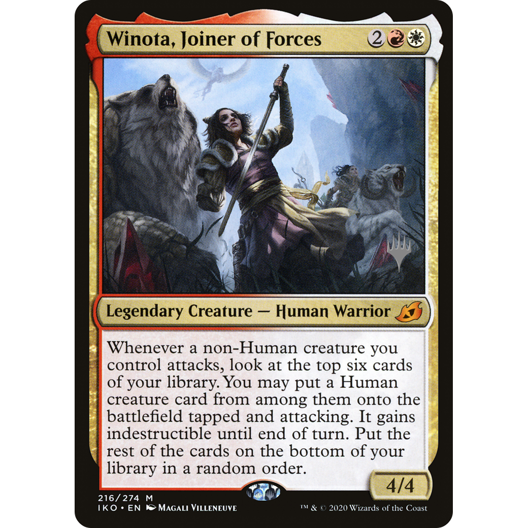 Winota, Joiner of Forces (PPIKO-216) - Ikoria: Lair of Behemoths Promos Foil