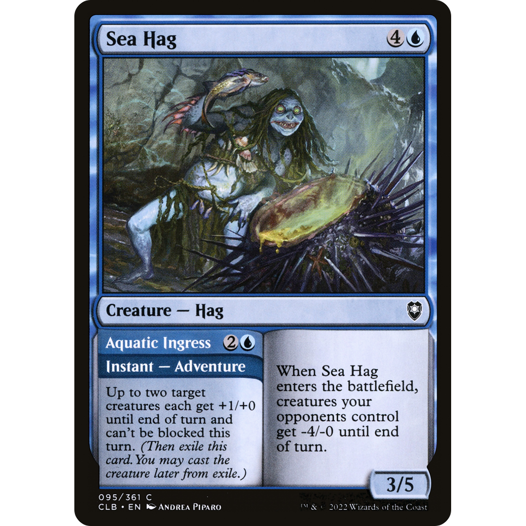 Sea Hag // Aquatic Ingress (CLB-095) - Commander Legends: Battle for Baldur's Gate