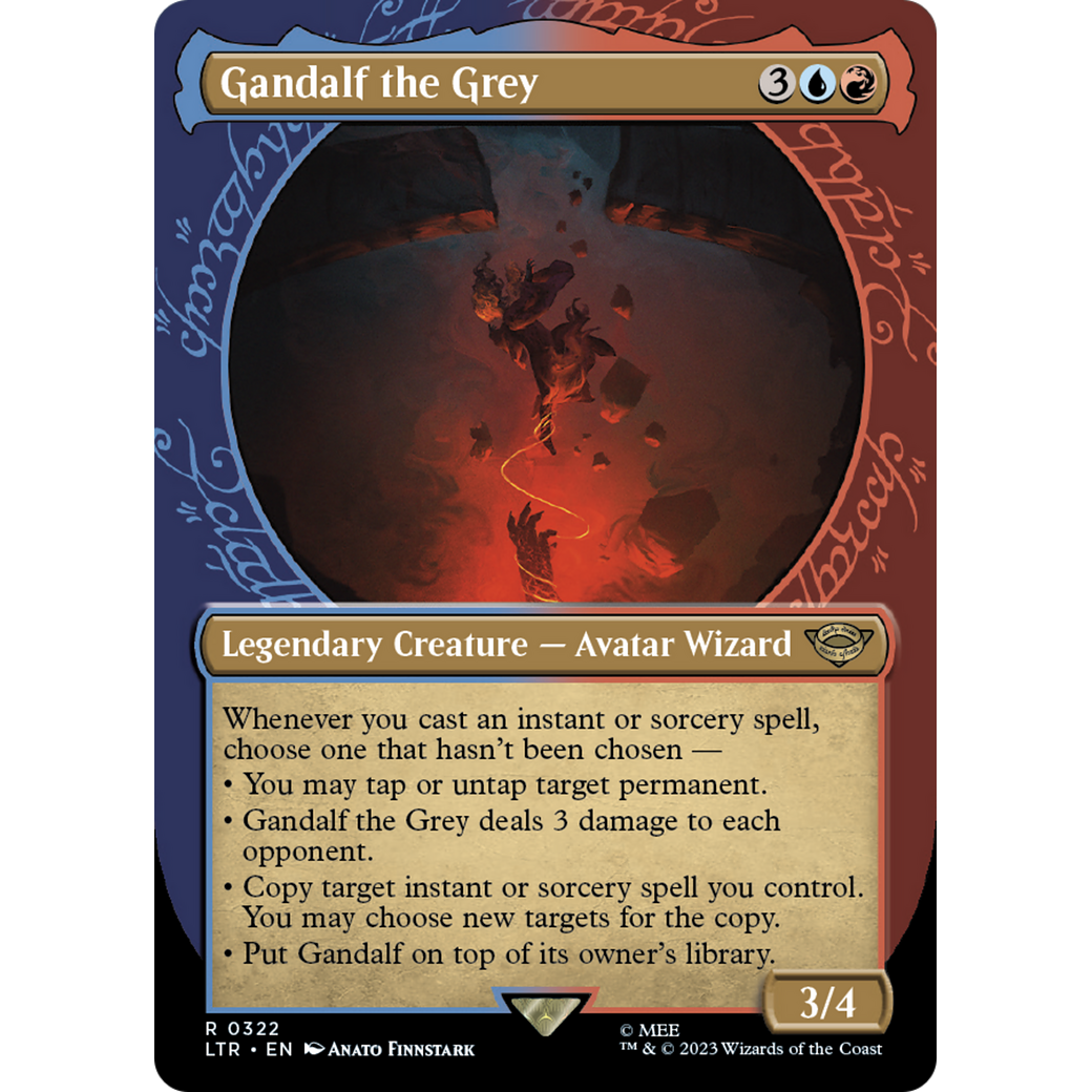 Gandalf the Grey (LTR-322) - The Lord of the Rings: Tales of Middle-earth: (Showcase) (Borderless) Foil