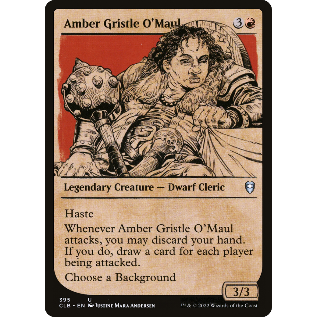 Amber Gristle O'Maul (CLB-395) - Commander Legends: Battle for Baldur's Gate: (Showcase) Foil