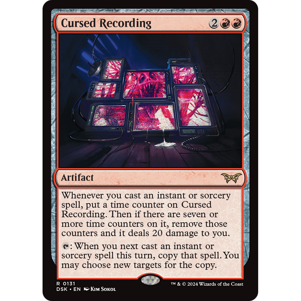 Cursed Recording (DSK-131) - Duskmourn: House of Horror Foil
