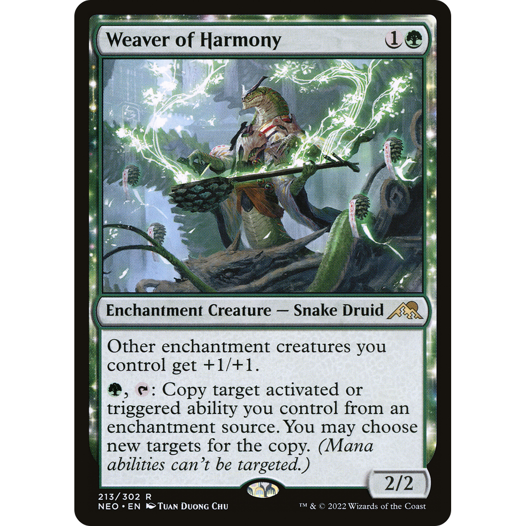 Weaver of Harmony (NEO-213) - Kamigawa: Neon Dynasty: (enchantment) Foil