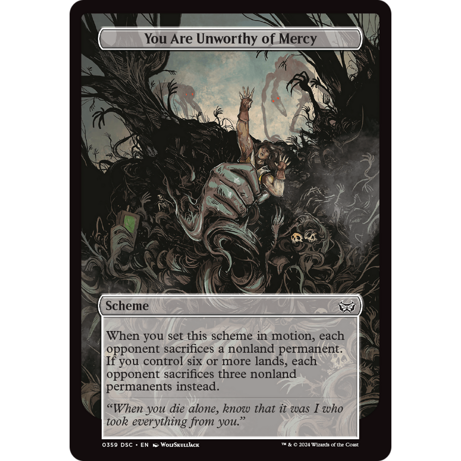You Are Unworthy of Mercy (A:DSC-359) - Duskmourn: House of Horror Commander