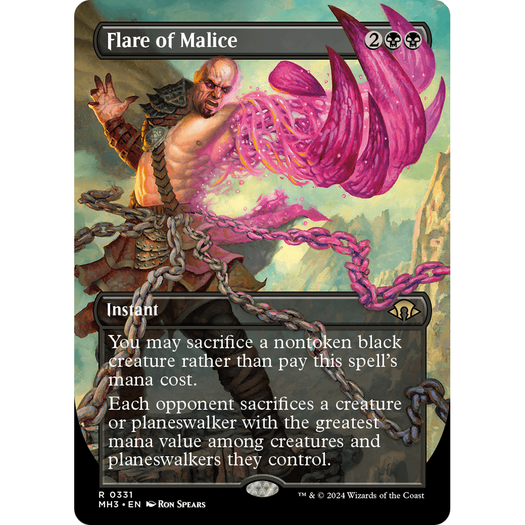 Flare of Malice (MH3-331) - Modern Horizons 3 (Borderless)