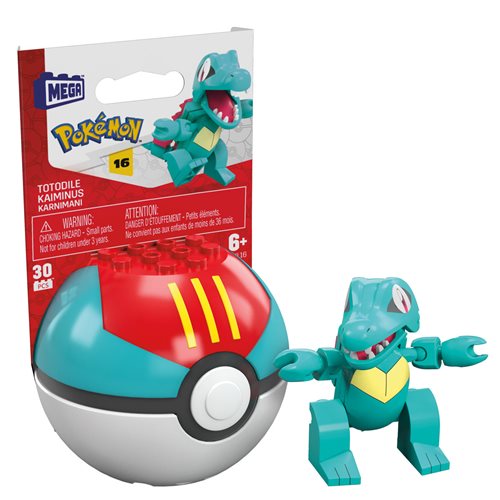 Pokemon: Series 16 Mega Construx Poke Ball - Totodile